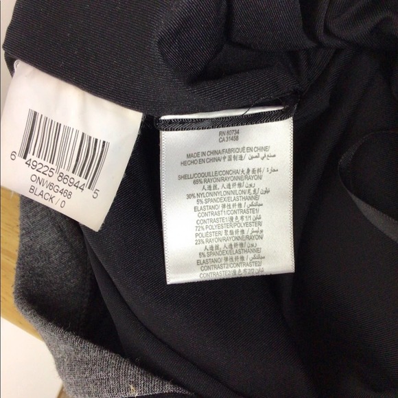 BCBGMaxazria | Black Gray Jersey Knit Chevron Cowl Neck Sheath Dress 0 - Picture 6 of 8